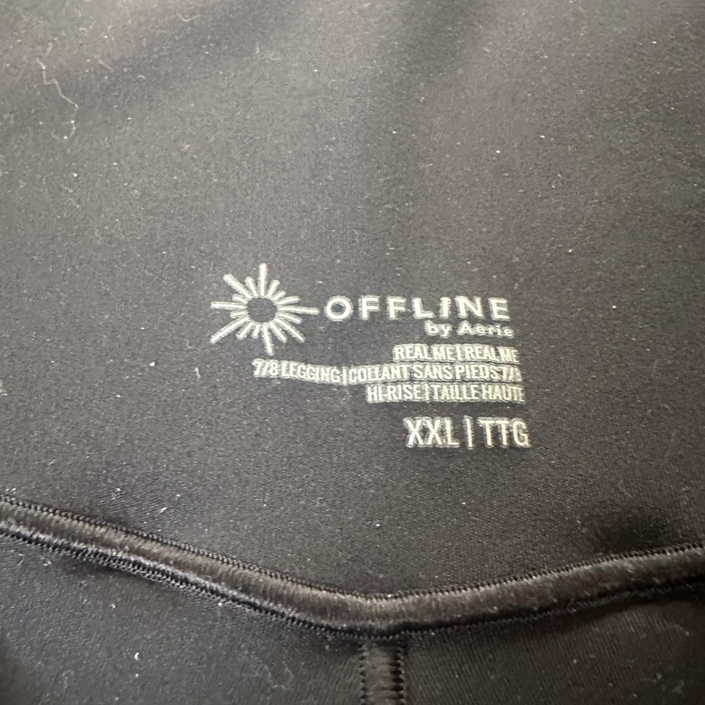 Aerie offline 7/8 black leggings size XXL